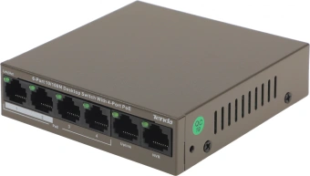 Коммутатор Tenda TEF1106P-4-63W (L2) 6x100Мбит/с 4PoE 63W неуправляемый - купить недорого с доставкой в интернет-магазине