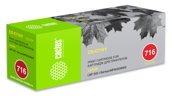 Картридж лазерный Cactus CS-C716Y 716 Y желтый (1500стр.) для Canon i-Sensys MF8030/MF8030cn/MF8050/LBP 5050 - купить недорого с доставкой в интернет-магазине