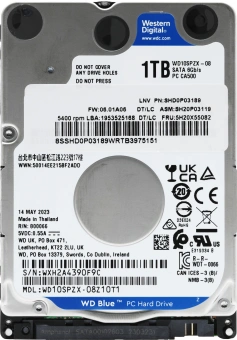 Жесткий диск WD SATA-III 1TB WD10SPZX Notebook Blue (5400rpm) 128Mb 2.5" - купить недорого с доставкой в интернет-магазине