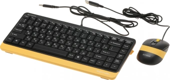 Клавиатура + мышь A4Tech Fstyler F1110 клав:черный/желтый мышь:черный/желтый USB Multimedia (F1110 BUMBLEBEE) - купить недорого с доставкой в интернет-магазине