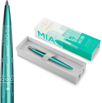 Ручка шариков. Parker Jotter Miami K179 (2221602) бирюзовый M син. черн. подар.кор. - купить недорого с доставкой в интернет-магазине