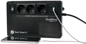 Источник бесперебойного питания Systeme Electriс BV BVSE400RS 240Вт 400ВА черный - купить недорого с доставкой в интернет-магазине