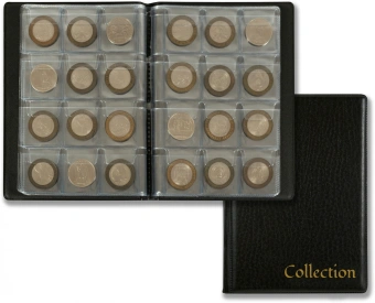 Папка с 10 прозр.вклад. Silwerhof Create для монет ПВХ 0.25мм черный 125x175мм - купить недорого с доставкой в интернет-магазине