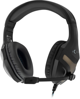 Наушники с микрофоном Оклик HS-L370G ECLIPSE черный 2м мониторные оголовье (1090730) - купить недорого с доставкой в интернет-магазине