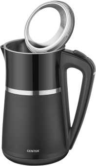 Чайник электрический Centek CT-0028 1.7л. 2200Вт черный корпус: пластик (CT-0028 BLACK) - купить недорого с доставкой в интернет-магазине