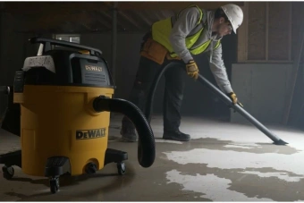 Строительный пылесос DeWalt DXV34PTA 1200Вт (уборка: сухая/влажная) желтый - купить недорого с доставкой в интернет-магазине