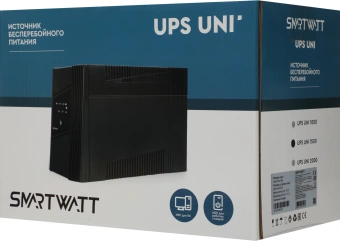 Источник бесперебойного питания Smartwatt Uni 900Вт 1500ВА черный - купить недорого с доставкой в интернет-магазине