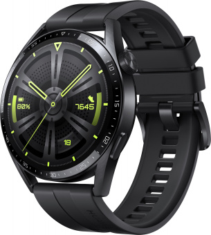Смарт-часы Huawei Watch GT 3 JPT-B29 46мм 1.43" AMOLED корп.черный рем.черный разм.брасл.:140-210мм (55028464) - купить недорого с доставкой в интернет-магазине