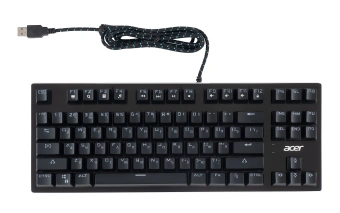 Клавиатура Acer OKW126 механическая черный USB Multimedia for gamer для ноутбука LED (ZL.KBDEE.00G) кабель 1.8м - купить недорого с доставкой в интернет-магазине