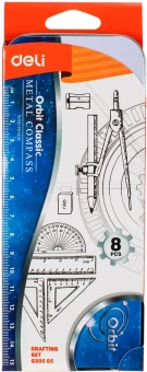 Набор для черчения Deli EG30505 корпус ассорти металл в компл.:8 предметов - купить недорого с доставкой в интернет-магазине