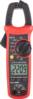 Клещи токоизмерительные RGK CM-12 цифр. измер.ток:переменный/постоянный красный/черный (776479) - купить недорого с доставкой в интернет-магазине
