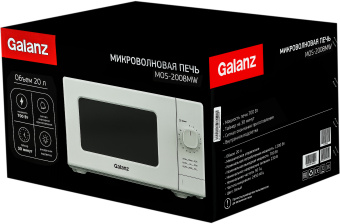 Микроволновая Печь Galanz MOS-2008MW 20л. 700Вт белый - купить недорого с доставкой в интернет-магазине