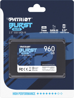 Накопитель SSD Patriot SATA III 960Gb PBE960GS25SSDR Burst Elite 2.5" - купить недорого с доставкой в интернет-магазине