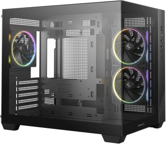 Корпус Deepcool CG330 3F черный без БП mATX 2xUSB3.0 audio bott PSU - купить недорого с доставкой в интернет-магазине