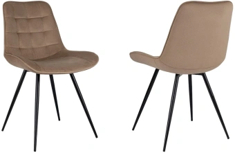 Стул для дома Бюрократ CH-K2_2 комплект 2шт св.коричневый Holland 65 металл черный на ножках (CH-K2_1/HL65_2) - купить недорого с доставкой в интернет-магазине