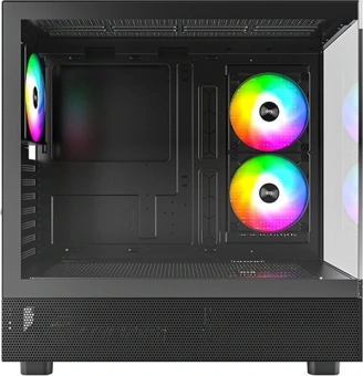 Корпус Montech XR черный без БП ATX 3x120mm 2xUSB3.0 audio bott PSU - купить недорого с доставкой в интернет-магазине