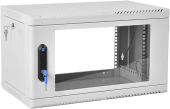 Шкаф коммутационный ЦМО (ШРН-6.500) напольный 6U 599x529мм пер.дв.стекл 200кг серый 470мм 14кг 180град. 346мм IP20 металл - купить недорого с доставкой в интернет-магазине