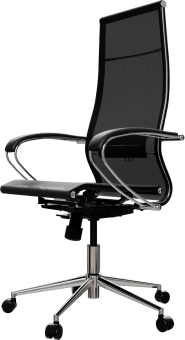 Кресло Метта ErgoLife Set 7 черный сиденье черный сетка с подголов. крестов. металл хром - купить недорого с доставкой в интернет-магазине
