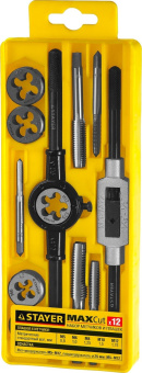 Набор метчиков/плашек Stayer 28012-H12_z01 в комплекте 12 предметов жесткий кейс - купить недорого с доставкой в интернет-магазине