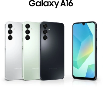Смартфон Samsung SM-A165F Galaxy A16 256Gb 8Gb серебристый моноблок 3G 4G 2Sim 6.7" 1080x2340 Android 14 50Mpix 802.11 a/b/g/n/ac NFC GPS GSM900/1800 GSM1900 TouchSc microSD max1024Gb - купить недорого с доставкой в интернет-магазине