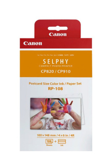 Набор для печати Canon RP-108 8568B001 10x15/108л./белый для сублимационных принтеров - купить недорого с доставкой в интернет-магазине