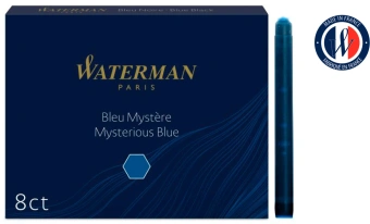 Картридж Waterman Standard (S0110910) Mysterious Blue чернила для ручек перьевых (8шт) - купить недорого с доставкой в интернет-магазине