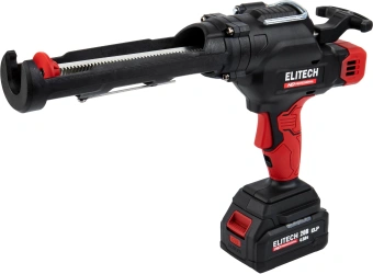 Пистолет для герметика Elitech HD Professional CCG 20SL6 (E2208.013.01) аккумуляторный закрытый для герметиков черный/красный (205762) - купить недорого с доставкой в интернет-магазине
