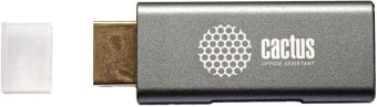 Переходник аудио-видео Cactus CS-HDMI-DP-ADR HDMI (m)/DisplayPort (f) 5м. позолоч.конт. серый - купить недорого с доставкой в интернет-магазине