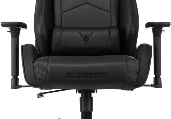 Кресло игровое Knight Gladiator черный экокожа с подголов. крестов. металл - купить недорого с доставкой в интернет-магазине