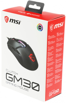 Мышь MSI Clutch GM30 черный оптическая 6200dpi USB 6but (S12-0401850-D22) - купить недорого с доставкой в интернет-магазине