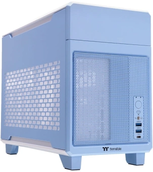 Корпус Thermaltake TR100 Hydrangea голубой без БП miniITX 8x140mm 2x200mm 2xUSB3.0 1xUSB3.1 audio bott PSU - купить недорого с доставкой в интернет-магазине