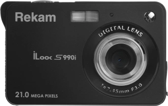 Фотоаппарат Rekam iLook S990i черный 21Mpix 2.7" 720p SDHC/MMC CMOS IS el/Li-Ion - купить недорого с доставкой в интернет-магазине
