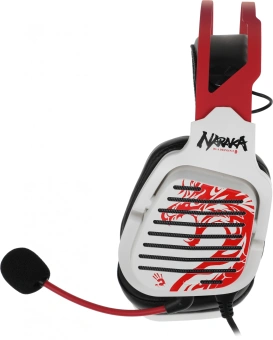 Наушники с микрофоном A4Tech Bloody G560 белый/красный 2м мониторные оголовье (G560 NARAKA) - купить недорого с доставкой в интернет-магазине