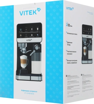 Кофеварка рожковая Vitek VT-CME1503 1350Вт черный - купить недорого с доставкой в интернет-магазине