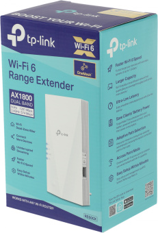 Повторитель беспроводного сигнала TP-Link RE600X AX1800 10/100/1000BASE-TX белый - купить недорого с доставкой в интернет-магазине