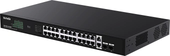Коммутатор Tenda TEG1128P-24-250W (L2) 26x1Гбит/с 2SFP 24PoE 230W неуправляемый - купить недорого с доставкой в интернет-магазине