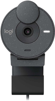 Камера Web Logitech HD Webcam Brio 300 серый 2Mpix (1920x1080) USB Type-C с микрофоном (960-001436) - купить недорого с доставкой в интернет-магазине