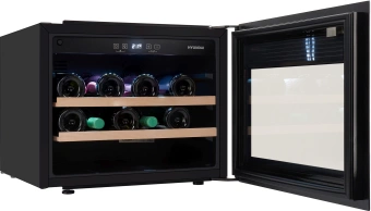 Винный шкаф Hyundai HBWC 0461 SCT 1-нокамерн. черный - купить недорого с доставкой в интернет-магазине
