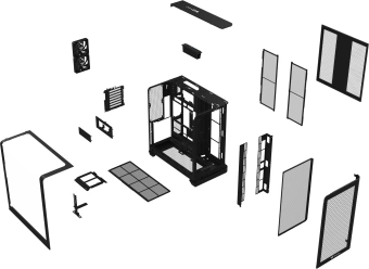 Корпус Thermaltake View 390 Air черный без БП E-ATX 2x120mm 2xUSB3.0 1xUSB3.1 audio bott PSU - купить недорого с доставкой в интернет-магазине