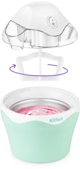 Мороженица Kitfort КТ-1835 7Вт 500мл. мятный/белый - купить недорого с доставкой в интернет-магазине