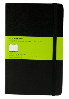 Блокнот Moleskine CLASSIC QP062 Large 130х210мм 240стр. нелинованный твердая обложка черный - купить недорого с доставкой в интернет-магазине
