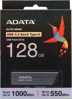 Флеш Диск A-Data 128GB Type-C UE800 AELI-UE800-128G-CSG USB3.2 серебристый - купить недорого с доставкой в интернет-магазине