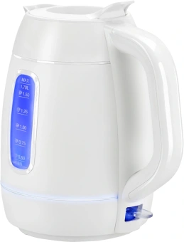 Чайник электрический Polaris PWK 0723DDW 1.7л. 2400Вт белый корпус: пластик - купить недорого с доставкой в интернет-магазине