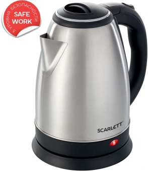 Чайник электрический Scarlett SC-EK21S26 2л. 1800Вт серебристый корпус: металл/пластик (EK21S26) - купить недорого с доставкой в интернет-магазине