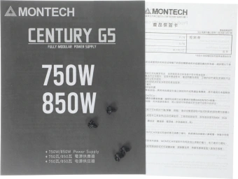 Блок питания Montech ATX 750W Century Gold G5 80+ gold (20+4pin) APFC 120mm fan 10xSATA Cab Manag RTL - купить недорого с доставкой в интернет-магазине