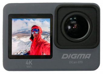 Экшн-камера Digma DiCam 870 серый - купить недорого с доставкой в интернет-магазине