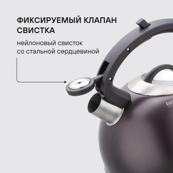 Чайник металлический Rondell Tierno RDS-1900 2.9л. фиолетовый - купить недорого с доставкой в интернет-магазине
