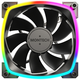 Вентилятор для корпуса Montech RX120 Reverse ARGB 120х120x25 черный 4-pin 27дБ (RX120 PWM BLACK) Ret - купить недорого с доставкой в интернет-магазине