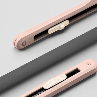 Нож канцелярский Deli ENS063PINK Nusign шир.лез.9мм выдвижное лезвие фиксатор усиленный сталь розовый - купить недорого с доставкой в интернет-магазине