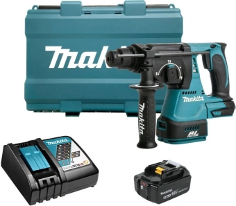 Перфоратор Makita DHR242RT патрон:SDS-plus уд.:2.4Дж аккум. (кейс в комплекте) - купить недорого с доставкой в интернет-магазине